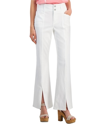 Split Seam Regular Straight Leg Jeans