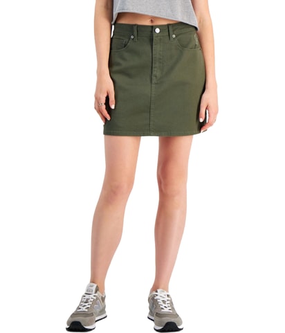 Solid A-line Skirt