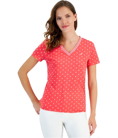 Dot Print Embellished T-Shirt