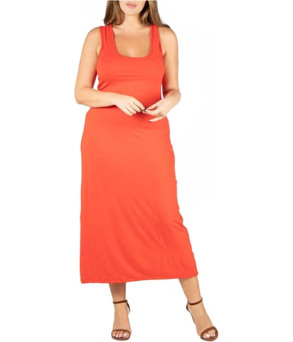 Solid Simple Tank Maxi Dress
