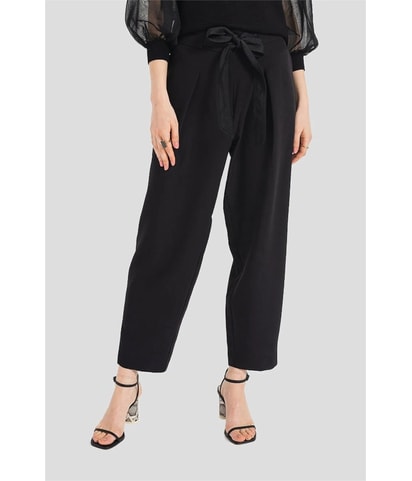 Tie Waist Straight Leg Casual Pants