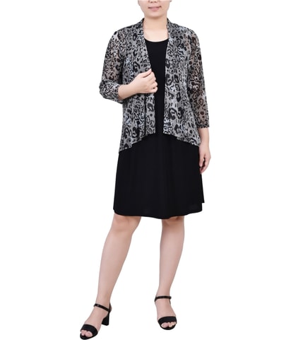 printed mesh Cardigan Sweater