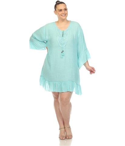 Embroidered Sheath Dress