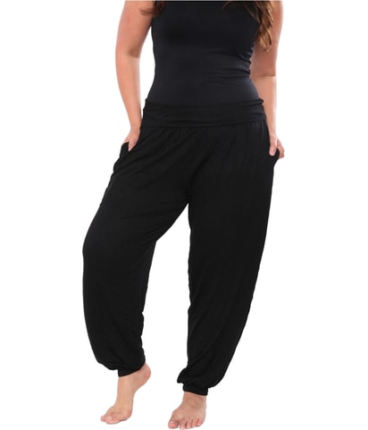 Solid Straight Leg Casual Pants