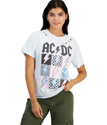 Ac/Dc Distressed Tee Basic T-Shirt