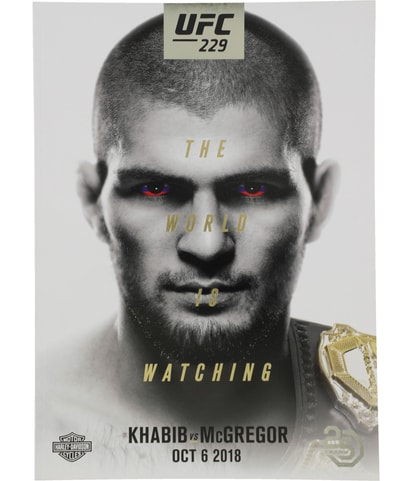 229 Khabib vs McGregor Official Program