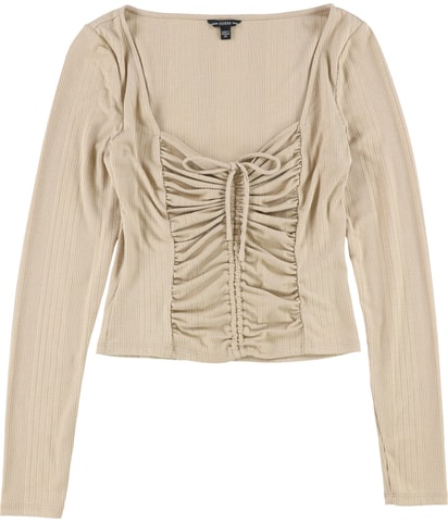 Ruched Crop Top Blouse