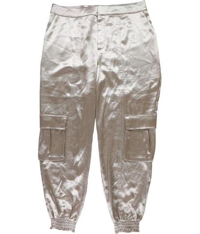 Eco Soundwave Satin Straight Leg Jogger Cargo Casual Pants