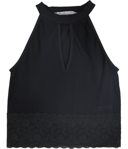 Embellished Lace Trim Tank Top