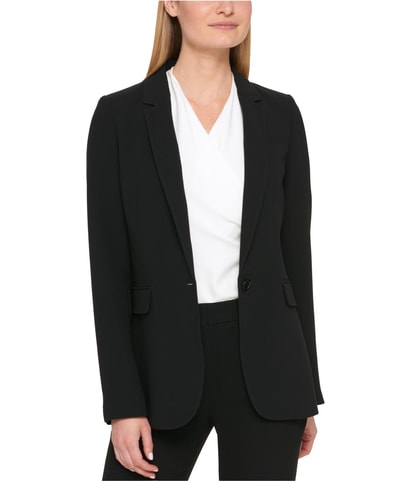 Pick-Stitch One Button Blazer Jacket