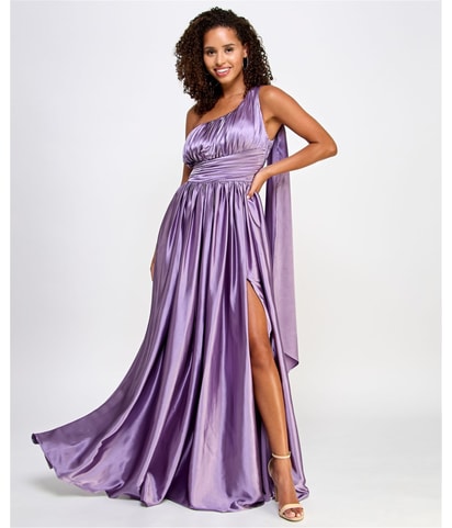 Asymmetrical Neckline Off-Shoulder Dress