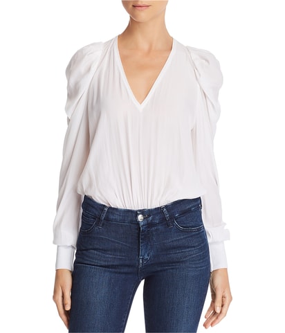 Puff-Sleeve Shell Blouse