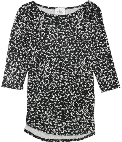 3/4 Sleeve Trapeze Shell Blouse