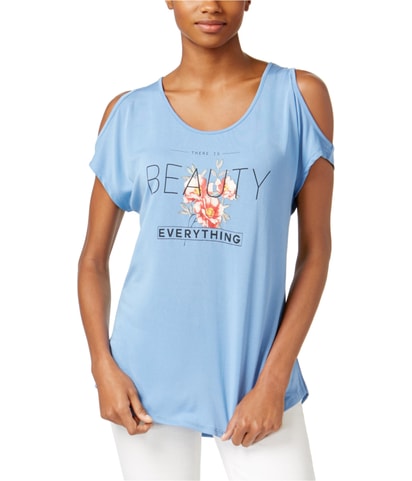Cold Shoulder Graphic T-Shirt