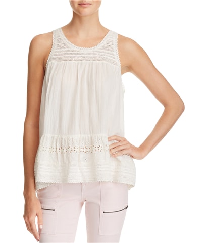 Imedia Lace-Inset Knit Blouse