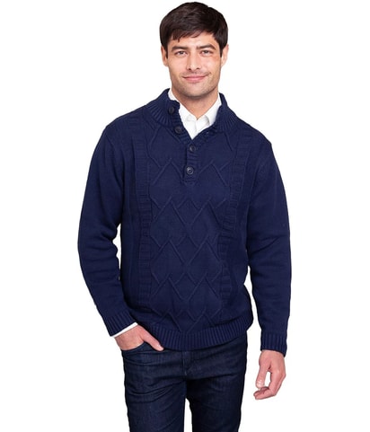 4 button cable Knit Sweater