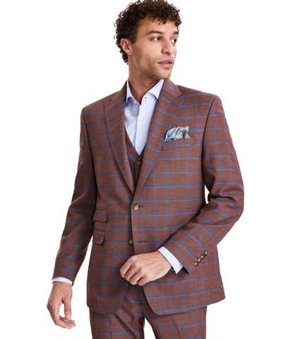 Plaid Two Button Blazer Jacket