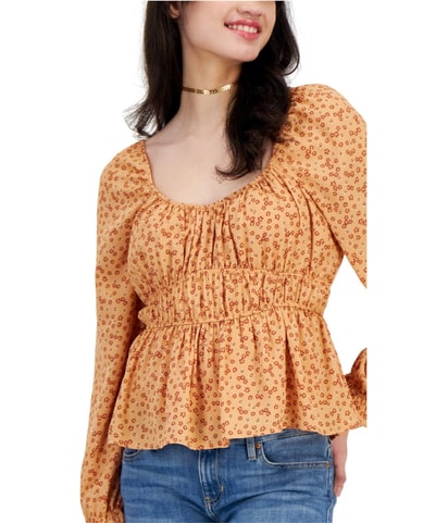 Puff Sleeve Peplum Blouse