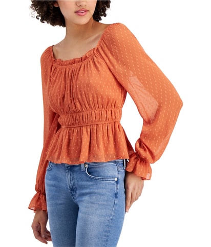 Ruched Peplum Blouse