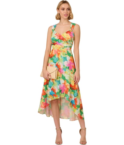 Floral Midi High-Low Dress