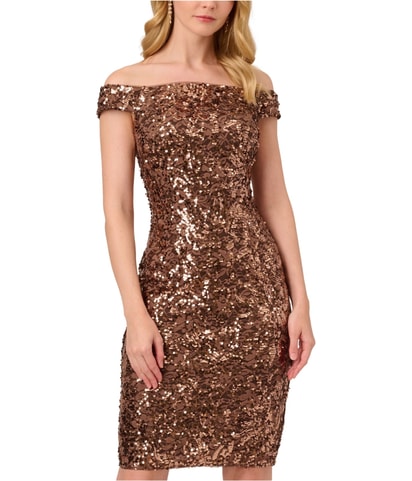 Sequined Off-Shoulder Dress