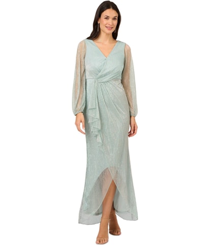 Faux-Wrap Maxi Dress