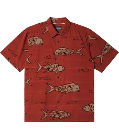 Fish Pattern Button Up Shirt