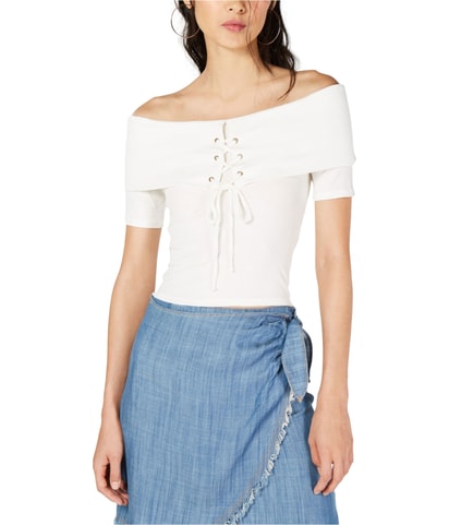 Lace-Up Basic T-Shirt