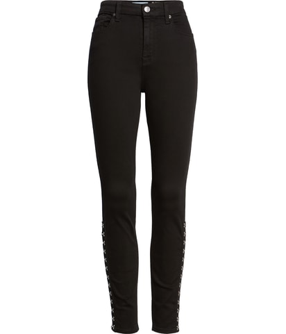 Hook Hem Tapered Skinny Jeans