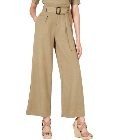 Belted Wide Leg Casual Pants
