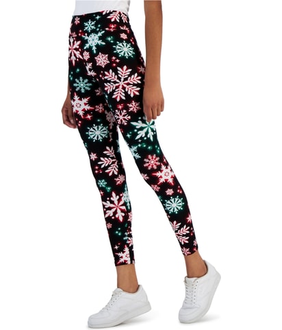 Winter Holiday Theme Tapered Leggings Casual Pants