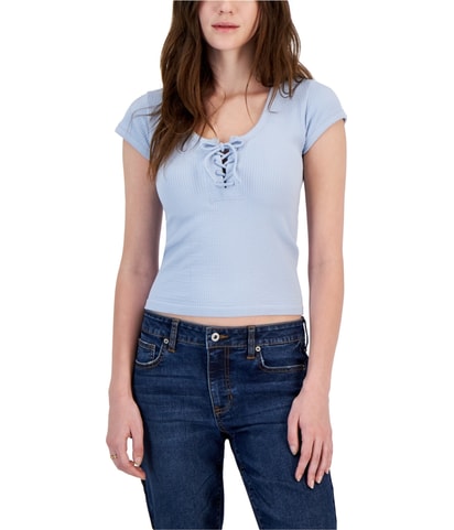 Lace-Up Basic T-Shirt