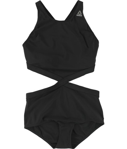 Solid One Piece Halter Top Swimsuit