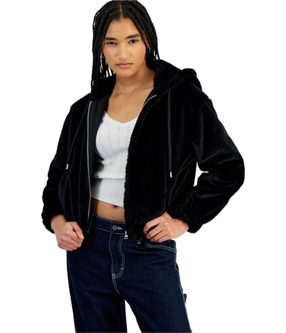 Cozy Faux Fur Hoodie Fleece Jacket
