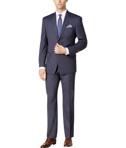 Pindot Straight Leg Slacks Dress Pants