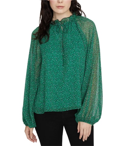 Leopard Print Peasant Blouse