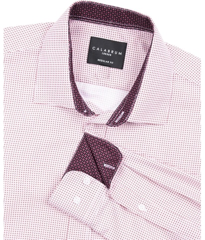 Micro Dot Print Wrinkle Free Performance Button Up Shirt