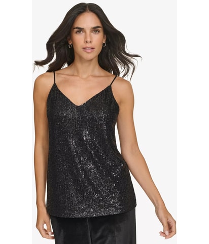 Sequin Sleeveless Cami Tank Top