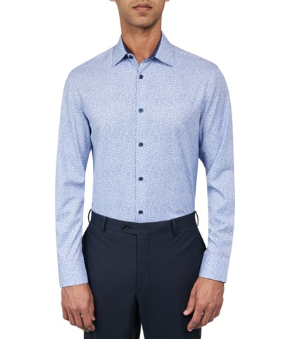Floral Performance Button Up Shirt