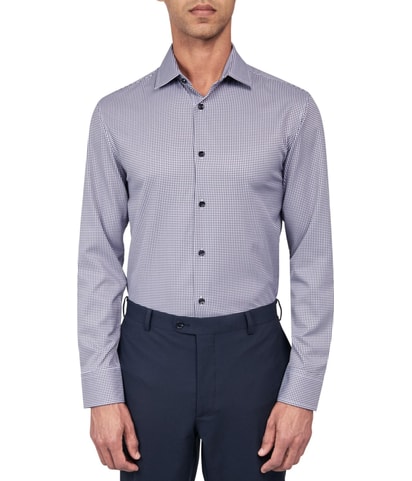 Gingham Performance Button Down Dress Shirt