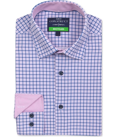 Recycled Check Performance Button Down Dress Shirt