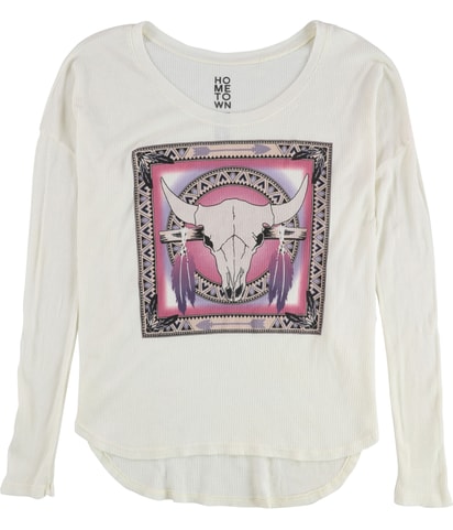 Feathered Cow Skull Graphic T-Shirt