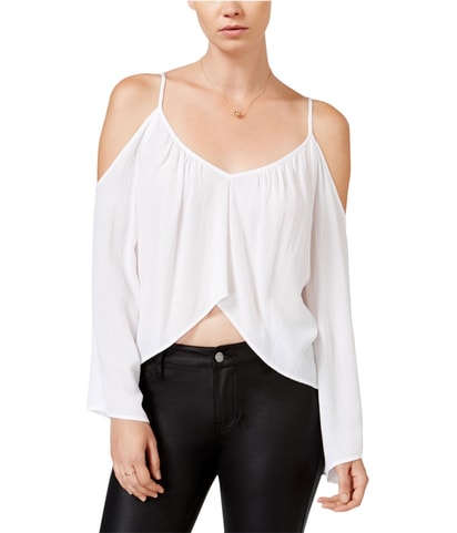 Gauze Cold Shoulder Basic T-Shirt