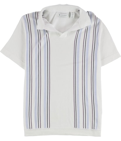 Striped-Panel Polo Shirt