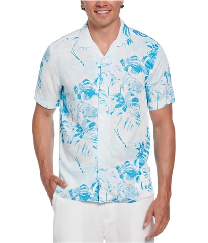 Palm-Print Button Up Shirt