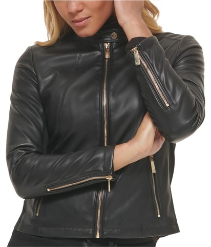 Faux Leather Motorcycle Jacket