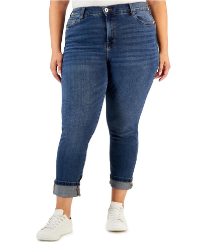Bestie Cuffed Straight Leg Regular Girlfriend Jeans