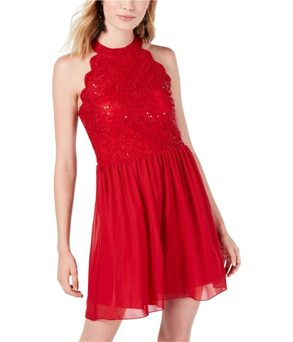 Sequined Lace A-line Dress