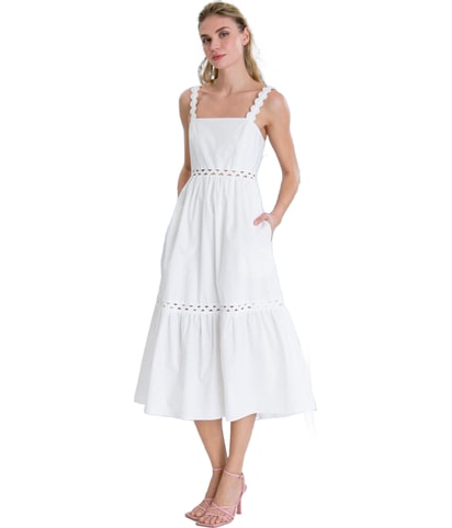 Solid Midi Dress