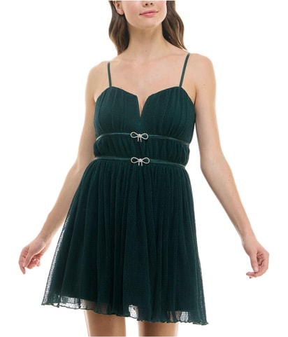 Embellished Mini Fit & Flare Dress